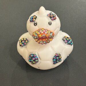 Soccer Rubber Duck Bling Rhinestone Cheer Cruise Jeep